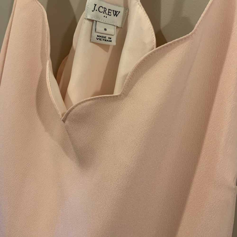 Jcrew blush pink scalloped tank NWOT